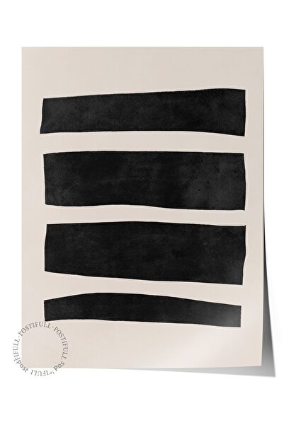 Postifull Ασπρόμαυρη μοντέρνα αφίσα - Αφηρημένο θέμα, χωρίς πλαίσιο, διακόσμη...