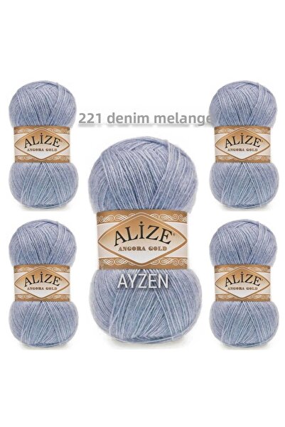 Alize Ayzen Home Angora Gold Hand Knitting Yarn 5 Pack