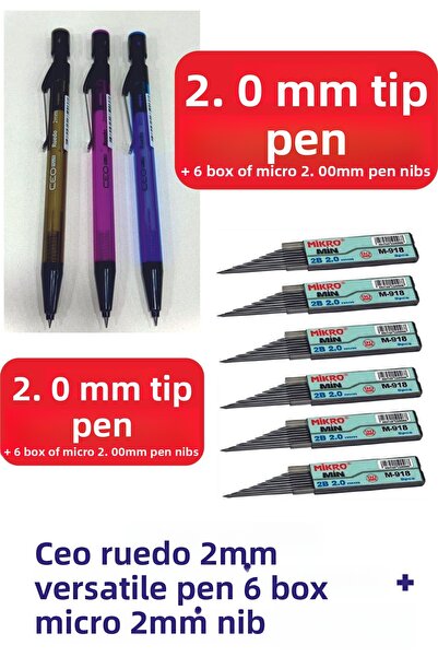 Ceo 2.0mm Nib Pen Thick Nib Versatil Pen + 6 Cases 2.0mm Pen Nib
