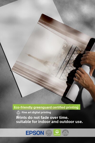 Postifull Paris Balcony Morning Poster, Vertical Wall Painting Comfort Series No: 108429