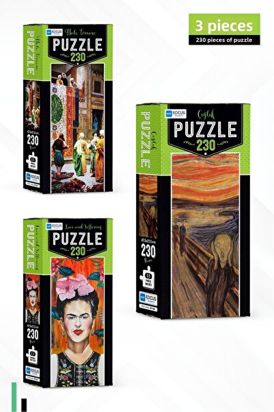 Blue Focus 3 PIECES 230 PIECES PUZZLE - LOVE AND SUFFERING and DEVILATION AND...