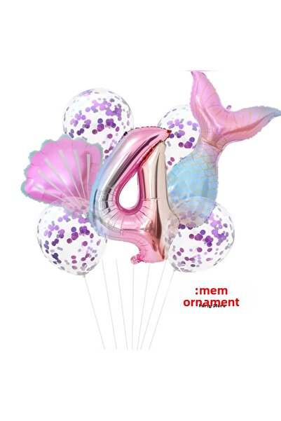 MFM Set de baloane din folie cu cifre de 4 ani pentru petrecere, măriți de ma...