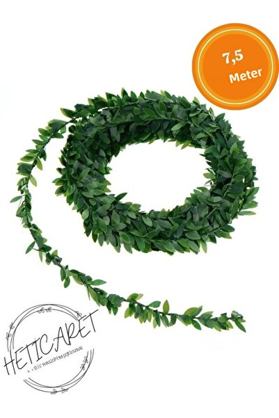 HETicaret 7,5 metri de bandă de frunze de sârmă, coroană artificială, ornamen...