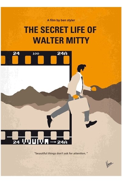 Universal No806 Tablou decorativ din lemn cu posterul „Viața secretă a lui Wa...