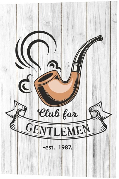 Hayat Poster ملصق خشبي عتيق من Pipo Gentleman Club بنمط خشبي