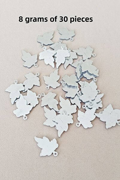 CT STONES Oya Evening Dress Bracelet Necklace Plexi Metallic Plastic Sequins Silver Color 8 Grams 30 Pieces - Bnc532