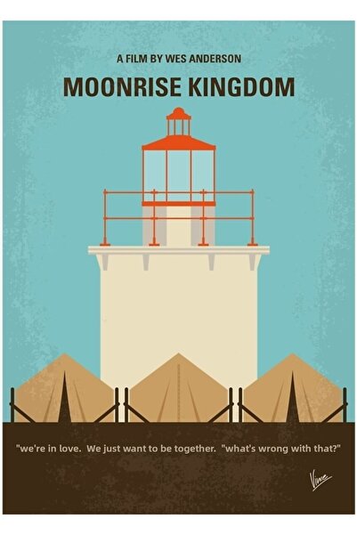 Universal No760- Ξύλινη Διακοσμητική Αφίσα Τέχνης Moonrise Kingdom