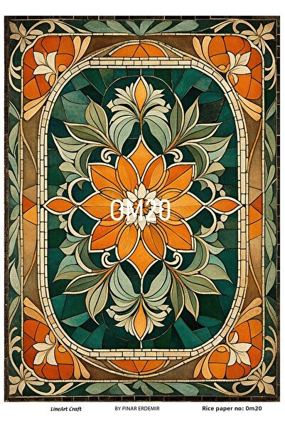 LİNEART ورق فسيفساء نحاسي من سلسلة OM - 29x42 سم رقم: OM20