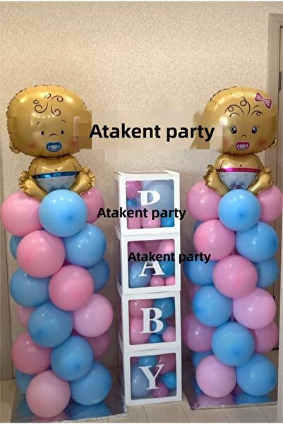 ATAKENT PARTİ Blue and Pink Gender Reveal Party for Baby Boy and Girl