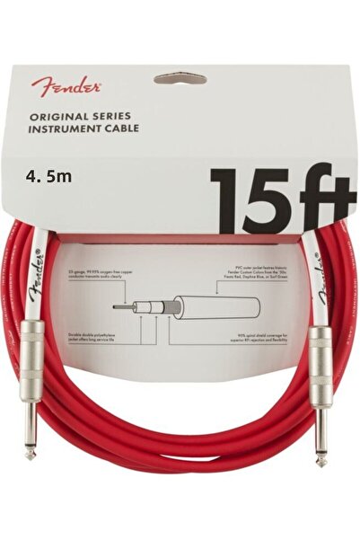 FENDER OR CBL 15 FRD كابل جيتار أصلي باللون الأحمر بطول 4.5 متر