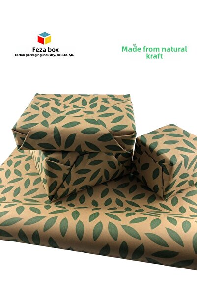 Feza Kutu Package Paper Kraft Paper Wrapping Paper Gift Paper New Year's Dowry Packaging Paper 70x100 (10 PCS)