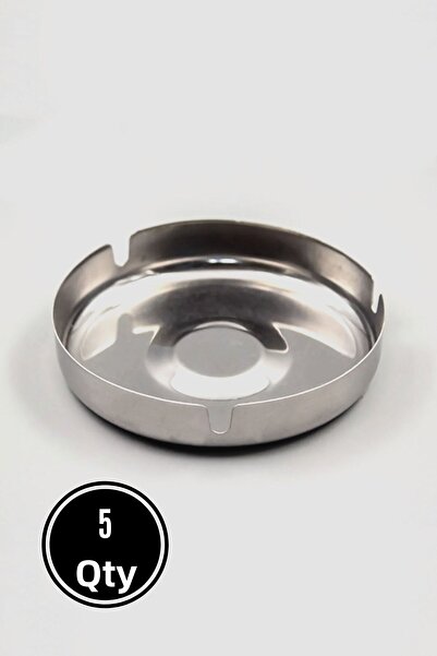 Vipinox 5 قطع اقتصادية كبيرة الحجم من الفولاذ المقاوم للصدأ منفضة سجائر معدنية