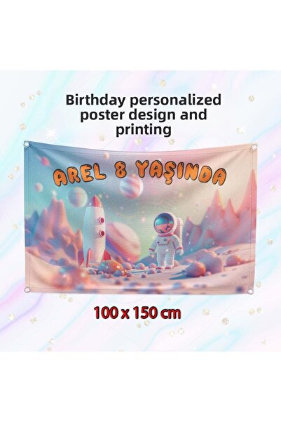 Parti Tasarla Happy Birthday Themed Birthday Concept Banner 100 X 150 cm
