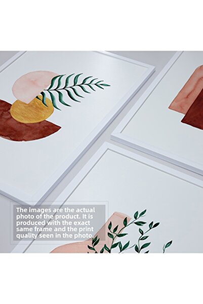 HOMEPACK Set de pictură din 3 piese cu cadru laminat alb Hpn124