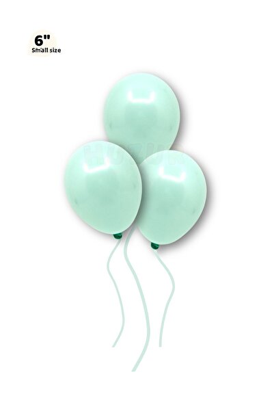 Huzur Party Store Small Mini Size Water Green Colored Macaron Balloon 10 Pieces 6 Inch 15 Cm Party Balloon Soft Color Birthday