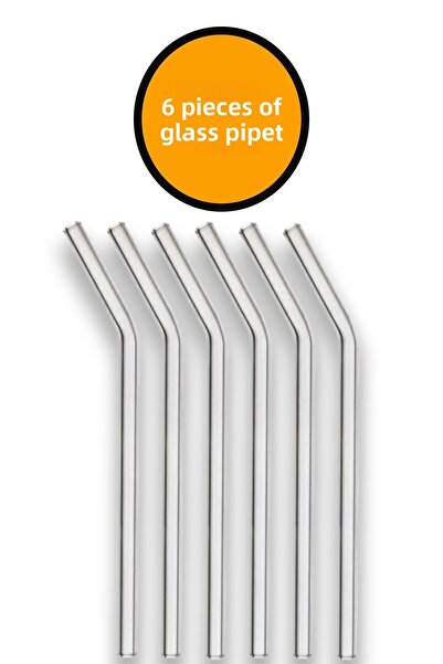 Open Home Concept 6-Piece Hot Cold Drink Straw - Glass