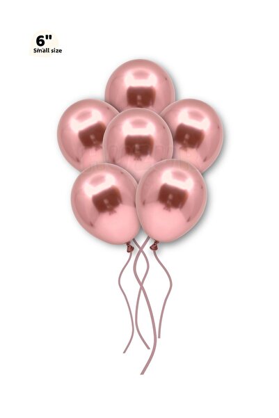 Huzur Party Store بالون صغير الحجم باللون الذهبي الوردي 50 قطعة من بالونات ال...