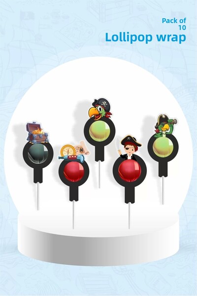 neşeli günlerim القراصنة تحت عنوان مصاصة يلتف 10 حزمة