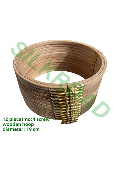 Nurge 12 قطعة بكرة لولبية خشبية رقم: 4 - 18 سم