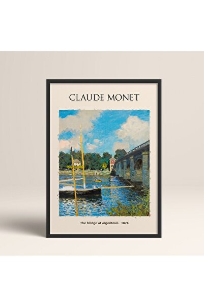 HOMEPACK Pictură de artă Claude Monet The Bridge At Argenteuil cu cadru lamin...