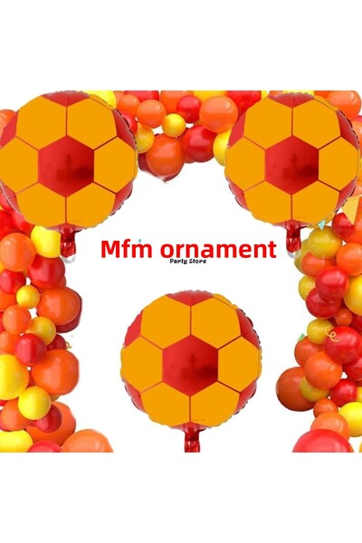 MFM Σετ μπαλόνια με αλυσίδα για πάρτι κίτρινο κόκκινο γενέθλια