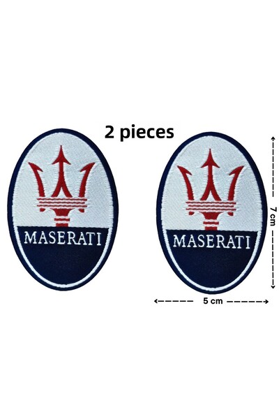 Megas Etiket شعار "ماسيراتي" منسوج من الحديد الملتصق/الرقعة