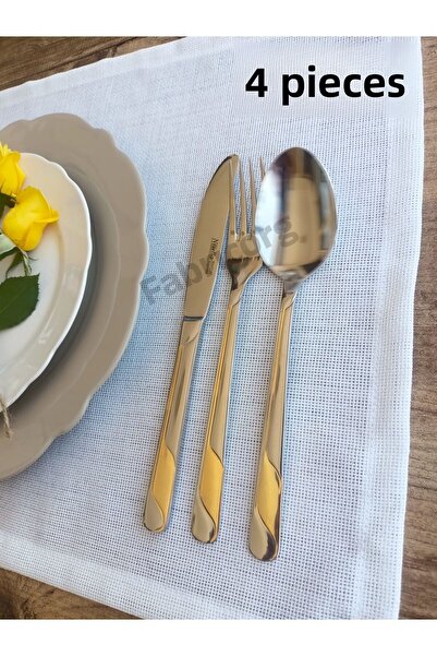 fabricorg Linen Etamine-American Service Suitable for Cross-Stitch Embroidery, Presentation Napkin, Supla, White (45X35 cm) 4 Pieces