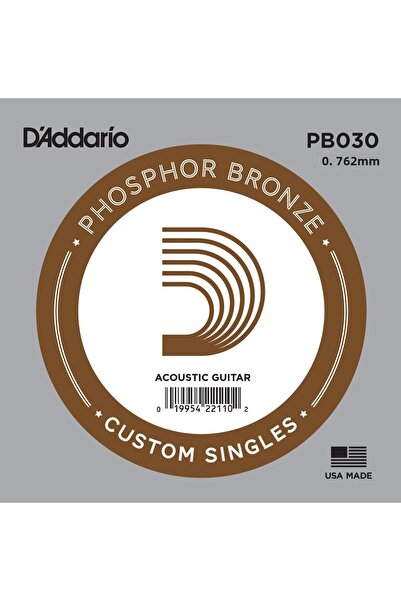 Daddario Pb030 Acoustic Single String, Phosphor Bronze Wound (Re) Acoustic Single String Phosphor Bronze Wound (Re