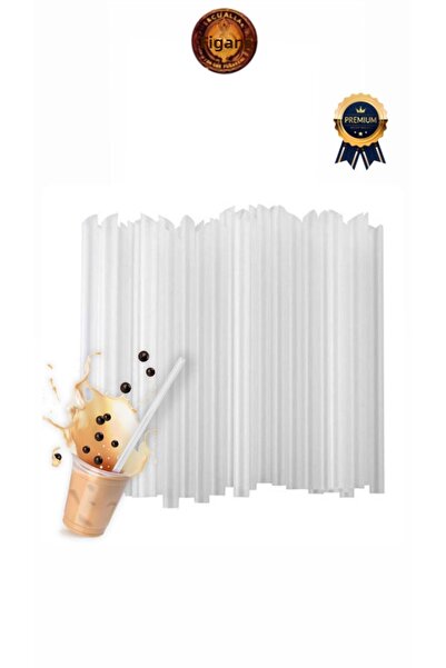 figanlar ambalaj Jellyatin Bubble Tea Straws 10 Pcs 22 cm Thick Straws Pointed Tip Straws