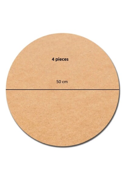 Rapithwin 4 bucăți 50 cm diametru 3 mm (2,7 mm) bază de plăcuță circulară MDF...