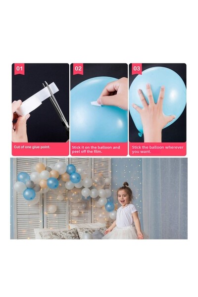 ATAKENT PARTİ 50 Pcs Black Gold Confettied Balloon Chain Adult Birthday Set