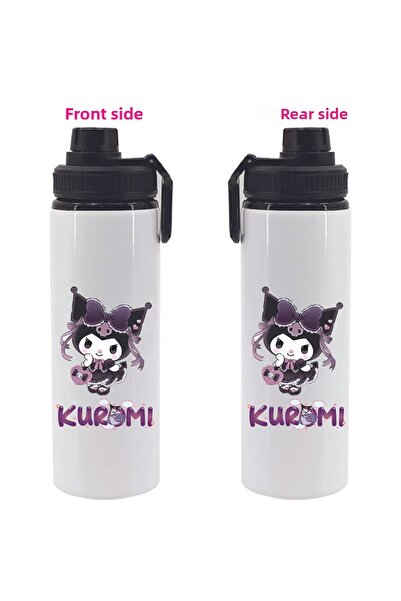 DKDZ SHOP زجاجة مياه معدنية مطبوعة من كوروميي، أسود، 850 مل.-014