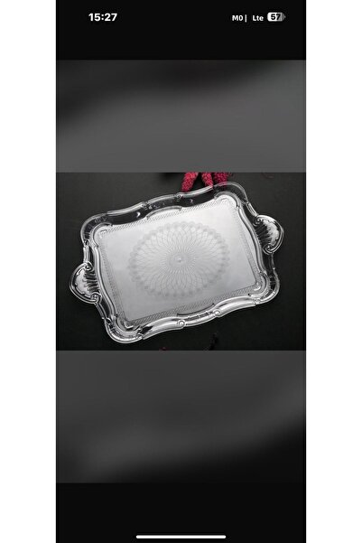 Elzemm store صينية شاي وقهوة سميكة من البلاستيك الكريستالي مقاس كبير