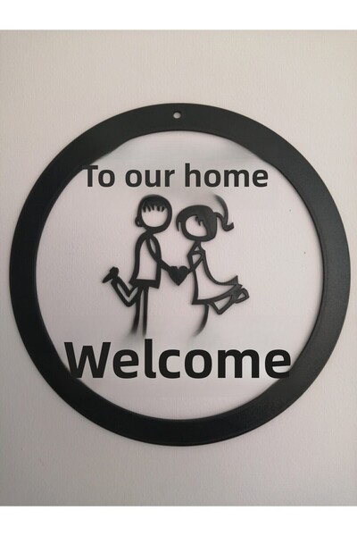 EGMLAZERX Decor 10k Bine ați venit la ornamentul ușii casei noastre Tbl0714