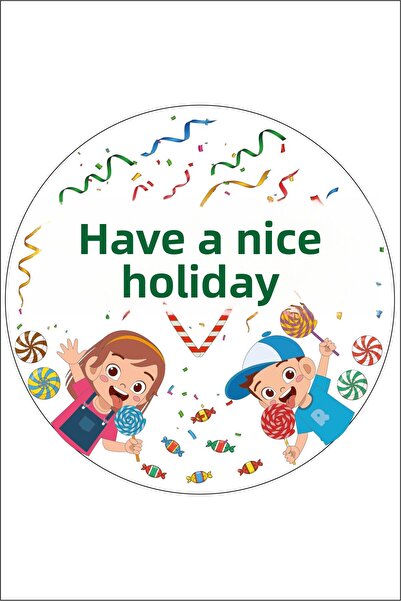 Ayza Tasarım 30 buc (5 cm x 5 cm) Set de autocolante autoadezive pentru sărbă...