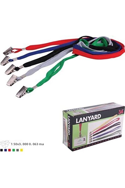 3A Μεταλλικό κορδόνι κρεμάσματος καρτών με κλιπ σε μπλε ναυτικό χρώμα - Συσκε...