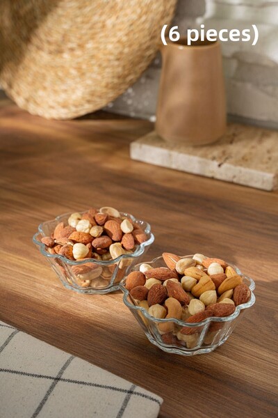 Queen’s Kitchen وعاء زجاجي للوجبات الخفيفة مكون من 6 قطع من إلينور