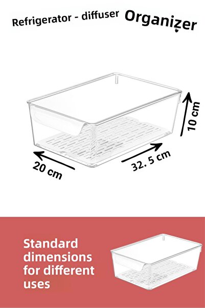 BAGER MARKET Refrigerator Organizer with Lid, Refrigerator Storage Container, In-Cabinet Organizer 6500 ml