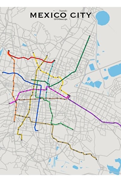 Universal Χάρτης Μεξικό Σίτι, Ξύλινη Αφίσα Διακοσμητική