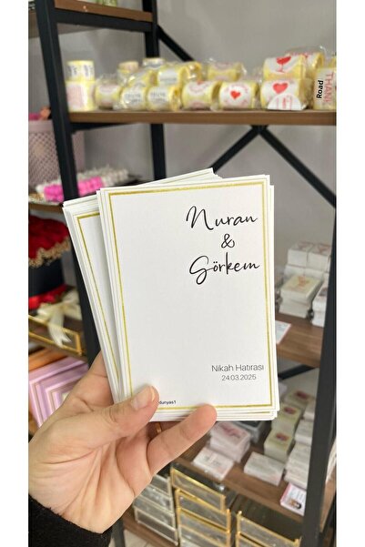 arl etiket tasarım dijital baskı merkezi Card suvenir nuntă 9,5x15 cm 49 bucă...