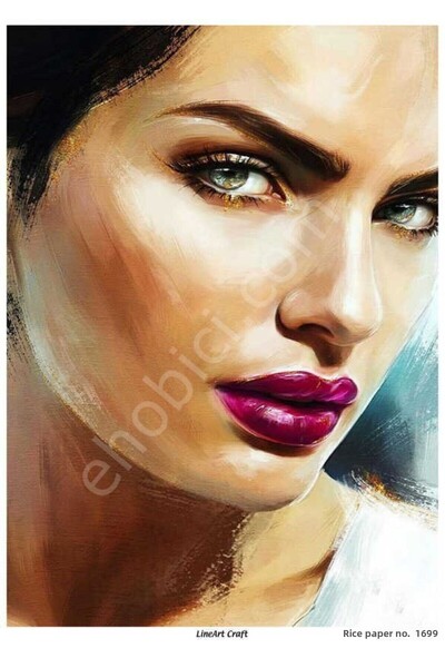 ehobici Lineart Brass Decopage Paper Model - 1699