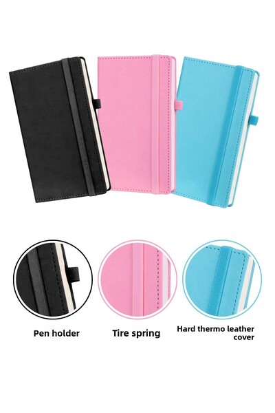 Metin Dereli طقم دفتر ملاحظات بغطاء صلب 224 صفحة 3 ألوان 13x21 سم