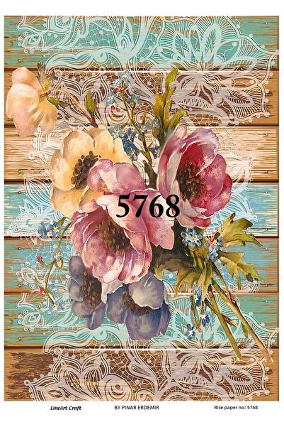 LİNEART Lineart Brass Decopage Paper 29X42 No:L5768