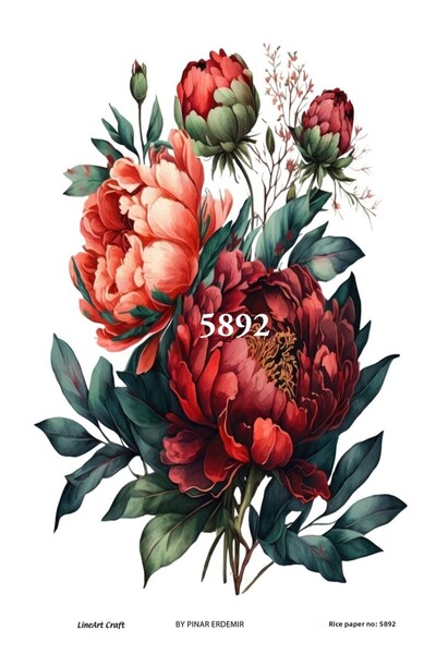 LİNEART Lineart Brass Decopage Paper No:L5892