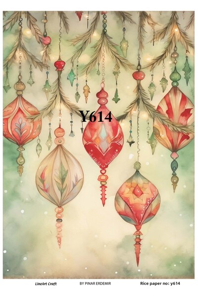 LİNEART Y614 - ديكوباج نحاسي بطابع الشتاء للعام الجديد مقاس 30x42