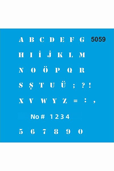 StencilSepeti Letters - Stencil Painting Template 40x40cm