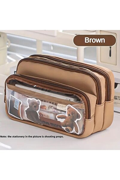 Areos مقلمة واسعة وكبيرة السعة، حقيبة مكياج محمولة باليد