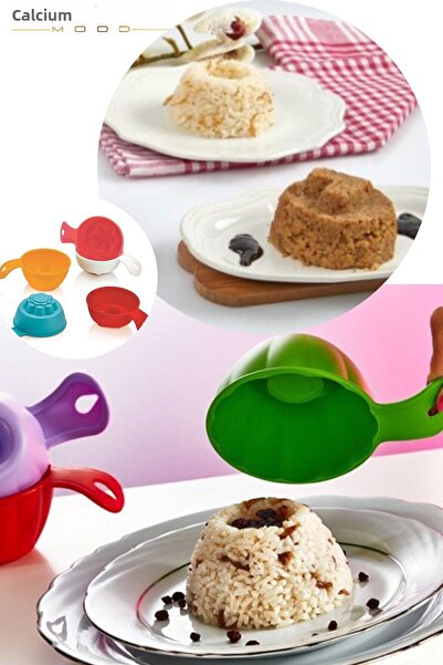 Kalsiyum Mood مجموعة قوالب تشكيل الأرز والحلاوة العملية المكونة من قطعتين، جه...