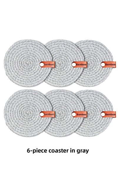Bambum Koza - 6-Piece Coasters Gray
