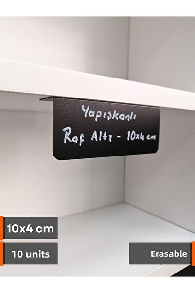 Şeffaf Etiket 10 τεμάχια PVC Μαύρη Πινακίδα Μαυροπίνακα 10x4 εκ. Αυτοκόλλητη ...